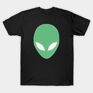 Green Alien Head T-Shirt